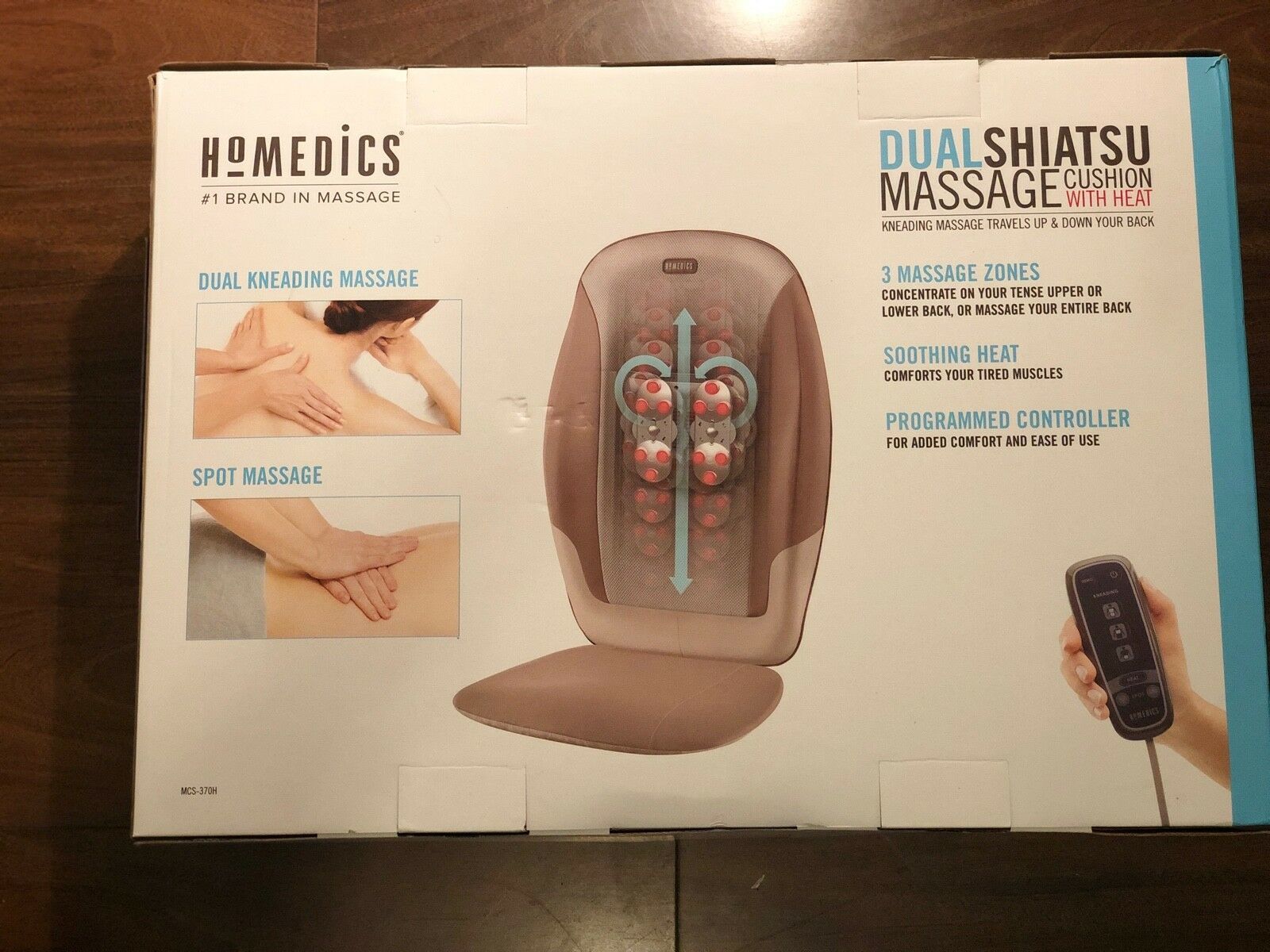 Homedics Mcs 370hc Dual Shiatsu Dual Kneading Massage Cushion With Heat Massagers 8800