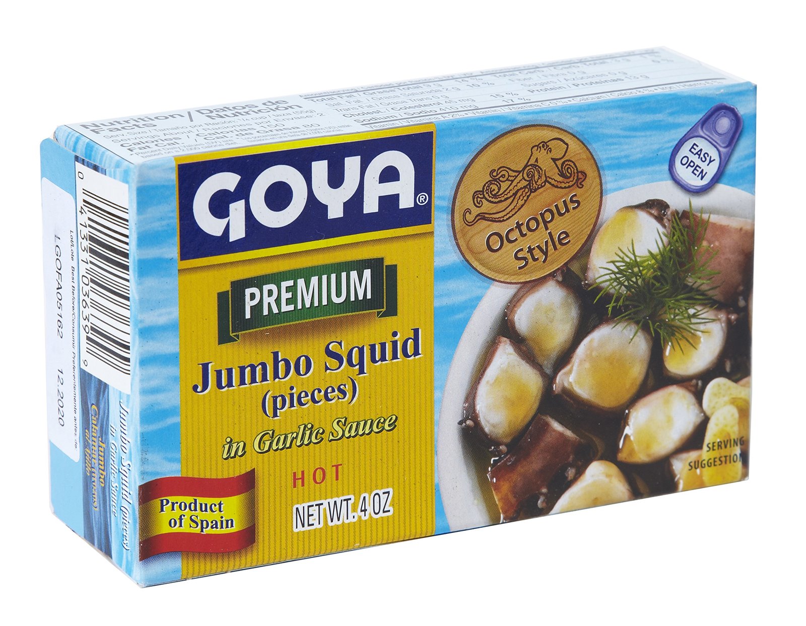 Goya Foods Octopus in Garlic Sauce (Pulpo al Ajillo), 4-Ounce (Pack of