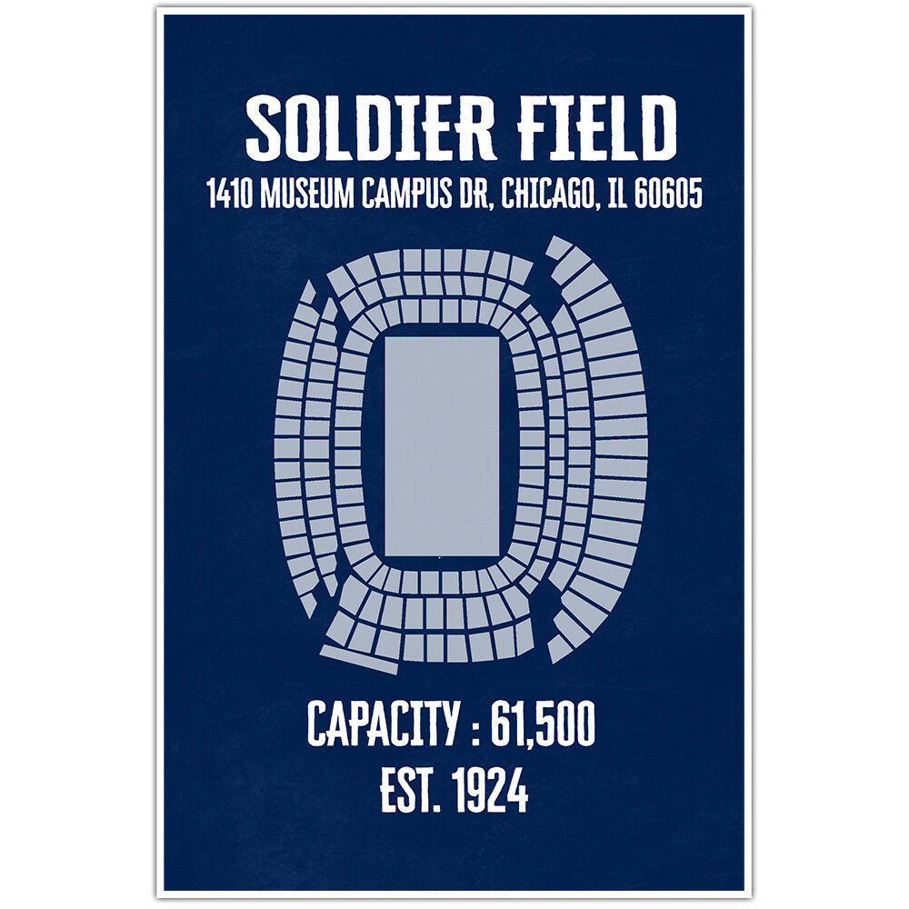 Soldier Field Wall Art Poster Multiple Colors Posters & Prints