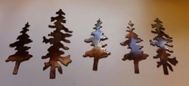 Set of Tree's (5 Pieces) - Metal Wall Art - Copper Size Varies Per Piece - $26.18