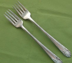  Crown Silverplate 1939 Radiance Pattern 2 Grille Forks Viande  7 5/8&quot;  IS  - $6.92