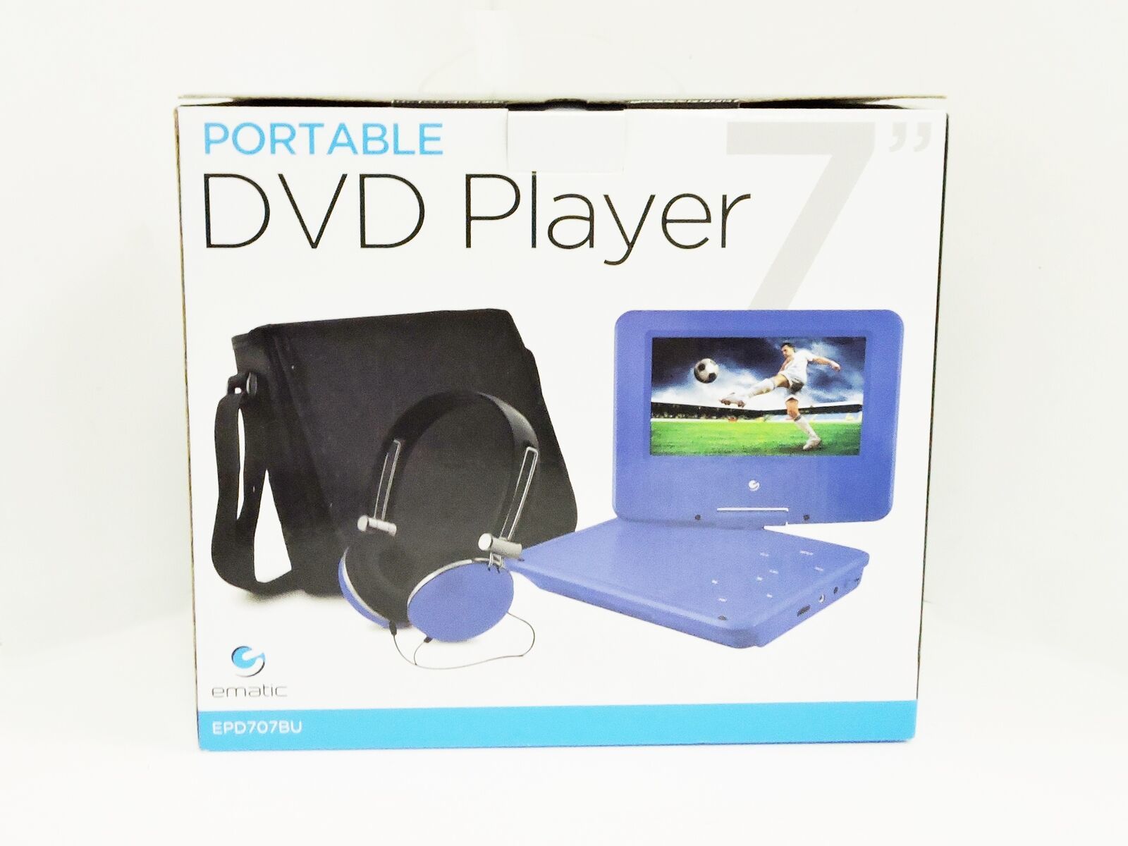 Ematic EPD707BU 7" Portable DVD Player Blue DVD & Bluray Players