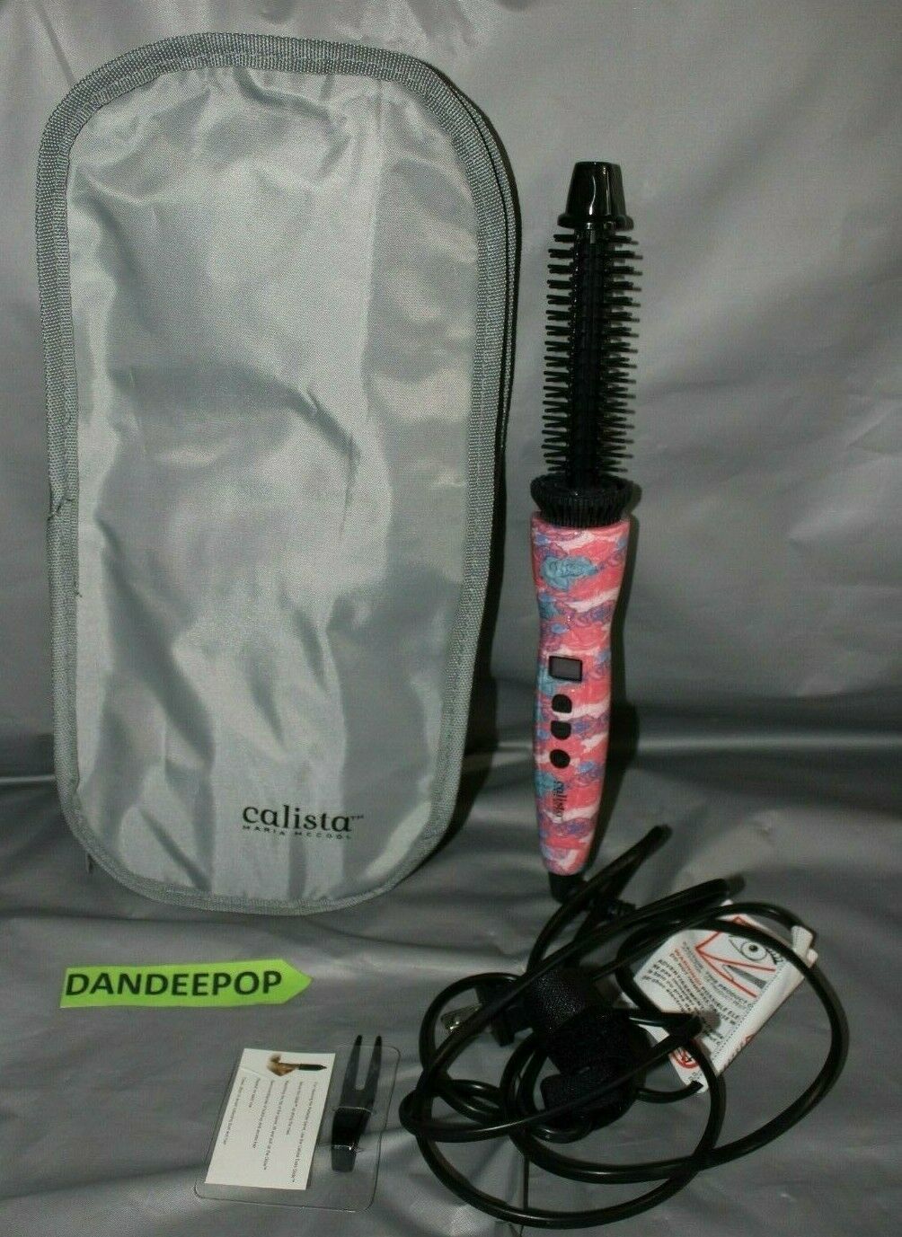 Calista Maria Co Cool Curling Iron With Storage Bag And Cleaning Brush