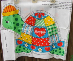Patchwork Turtle I Love You Fabric Panel - $24.00