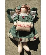 Primitive Decor  41890GW - Green Plaid Angel  - $11.95