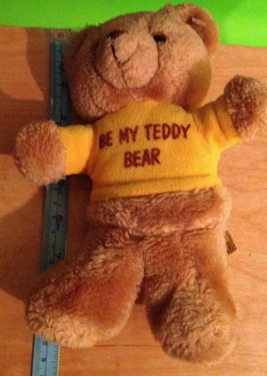 Russ Berrie Co VINTAGE TEDDY BEAR in Yellow Shirt Be My Teddy Bear - $69.99