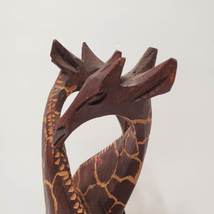 Vintage Wooden Giraffes, Hand Carved African Tribal Art Figurine, Giraffe Statue image 4