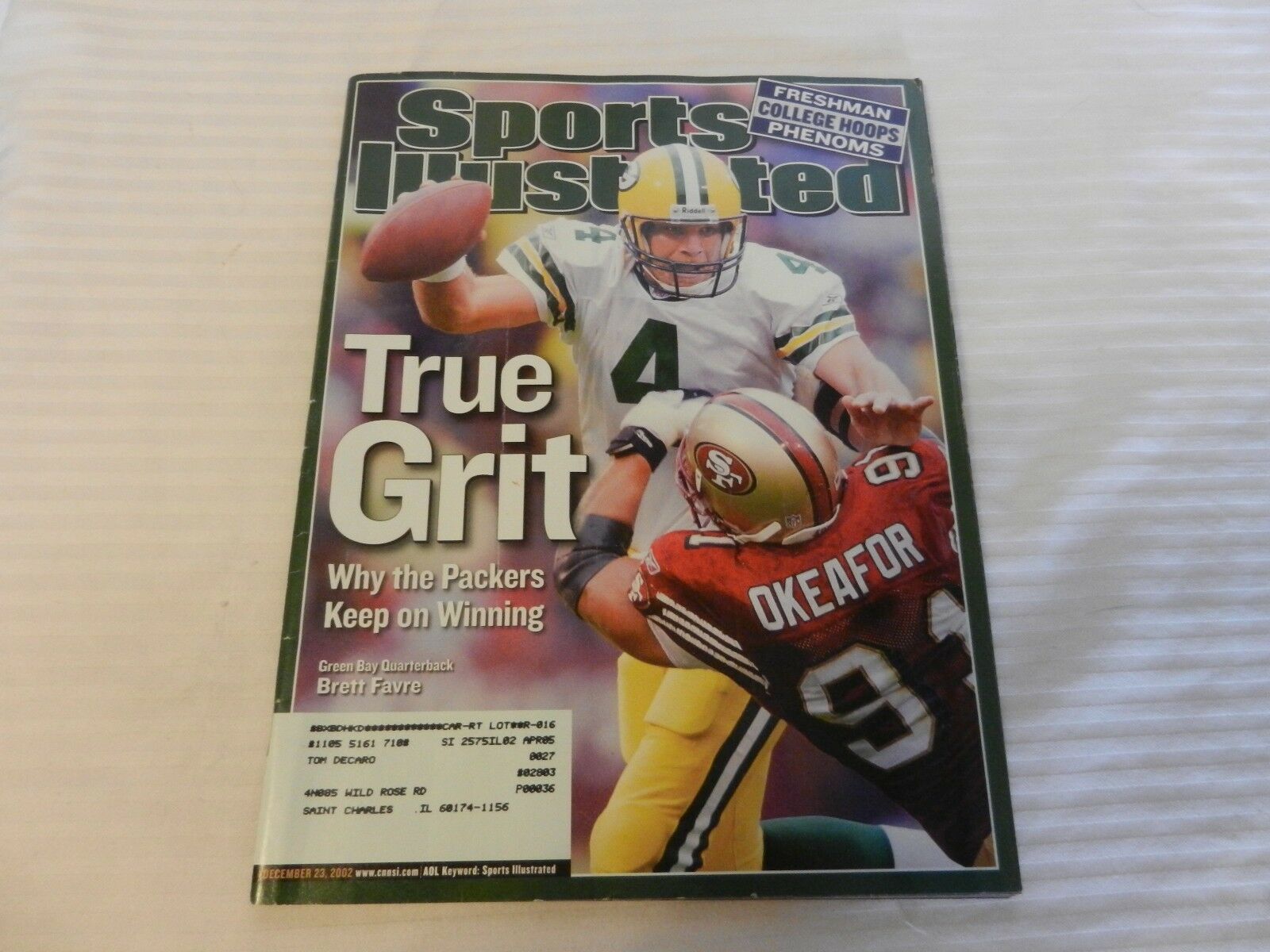 Primary image for Sports Illustrated Magazine December 23, 2002 The Packers True Grit Brett Favre