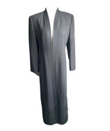 Debbie shuchat Long black dress jacket women 8 overcoat Blazer - $49.49