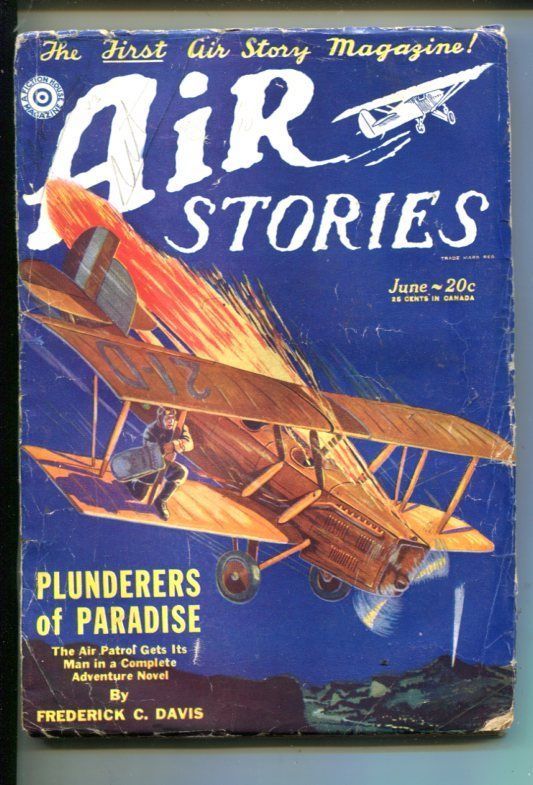 AIR STORIES-06/1929-EARLY AVIATION PULP-CLASSIC COVER-vg - Comic Books ...