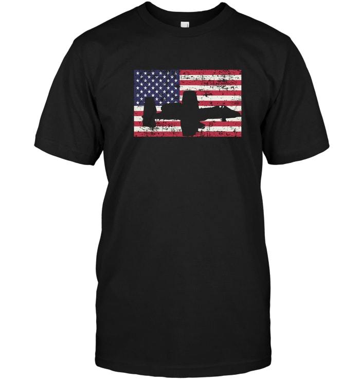 Patriotic A 10 Warthog jet American flag t shirt - T-Shirts
