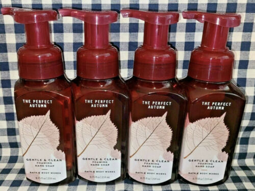 (4) Bath and Body Works THE PERFECT AUTUMN Gentle Foaming Hand Soap 8.75 floz