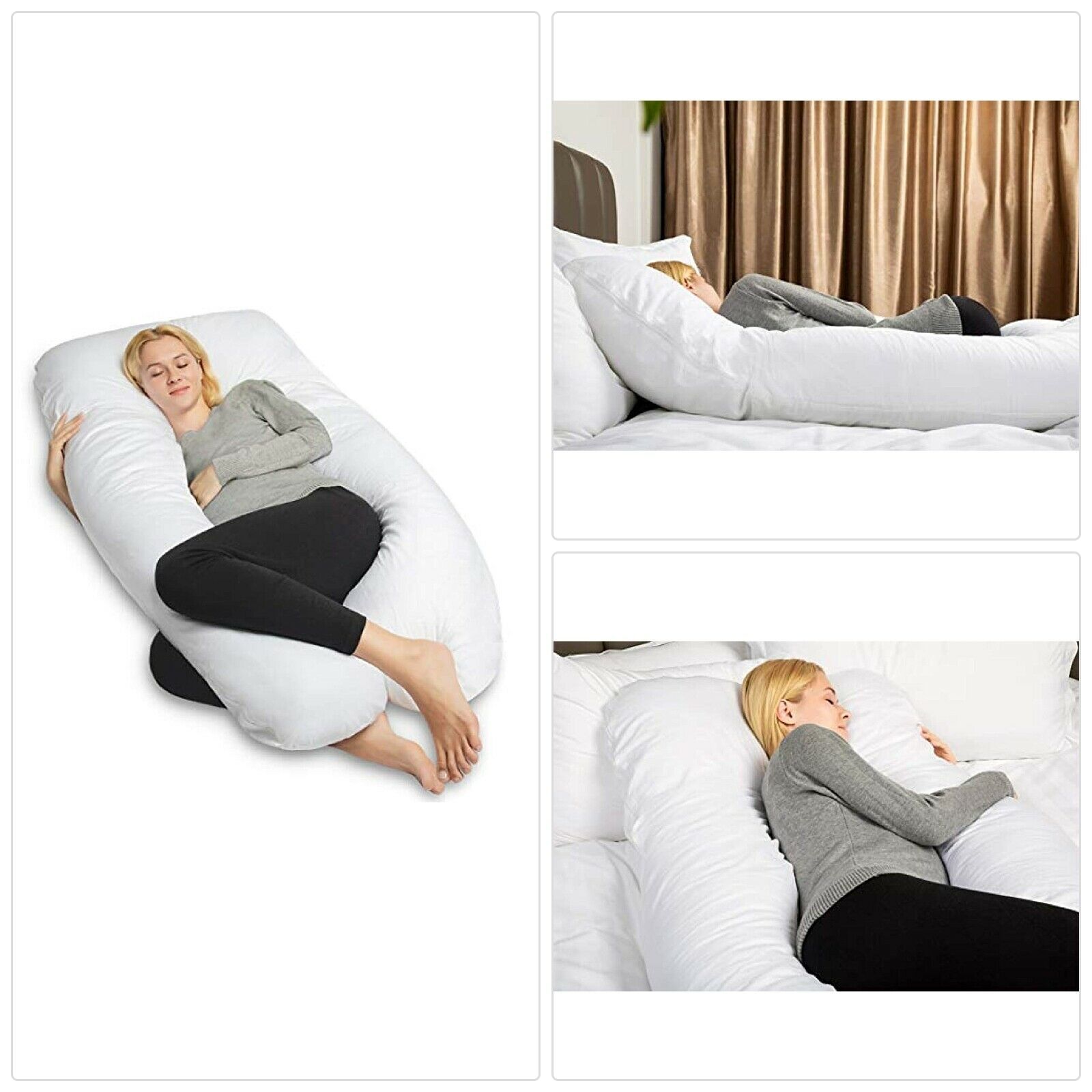 Pregnancy Pillow-U Shaped Full Body Pillow for Back Pain and Total ...