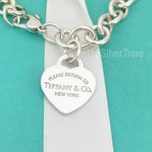 Please Return to Tiffany & Co Sterling Silver Heart Tag Charm Bracelet - $365.00