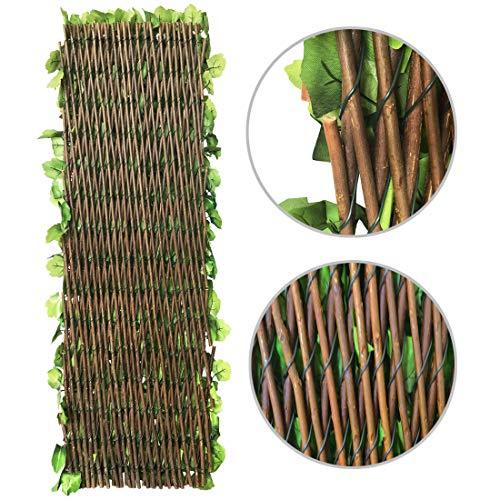 Expandable Faux Ivy Privacy Fence Screen Stretchable Artificial Hedge ...