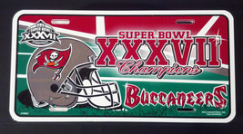Buccaneers Football 2002  Nfl Xxxvii Super Bowl 37 Champions License Plate Sign - $13.33