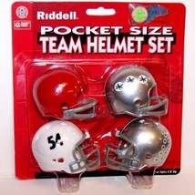 Ohio State Buckeyes Football 2" Throwback 4 Helmet Set New - $11.95