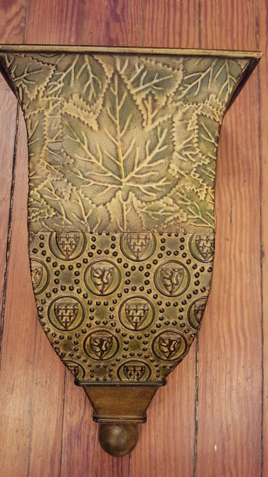 Extra Large metal wall sconce flower vase, Leaf design ... Extra Large metal wall sconce flower vase, Leaf design ... on Pocket Wall Sconce For Flowers id=48691