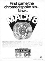 Vintage CRAGAR MACH 8 Mag Vari-Fit Wheel Rims 1973 Advertisement +FREE Ad! - $11.95