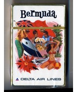 Vintage 1960s Delta Air Lines Playing Cards Pack BERMUDA *sealed* - $24.74