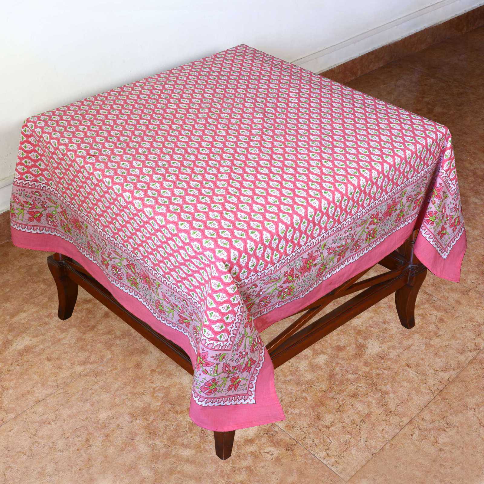 Summer Tablecloth Square 54 X 54 Table Decor Floral Cotton - Tablecloths