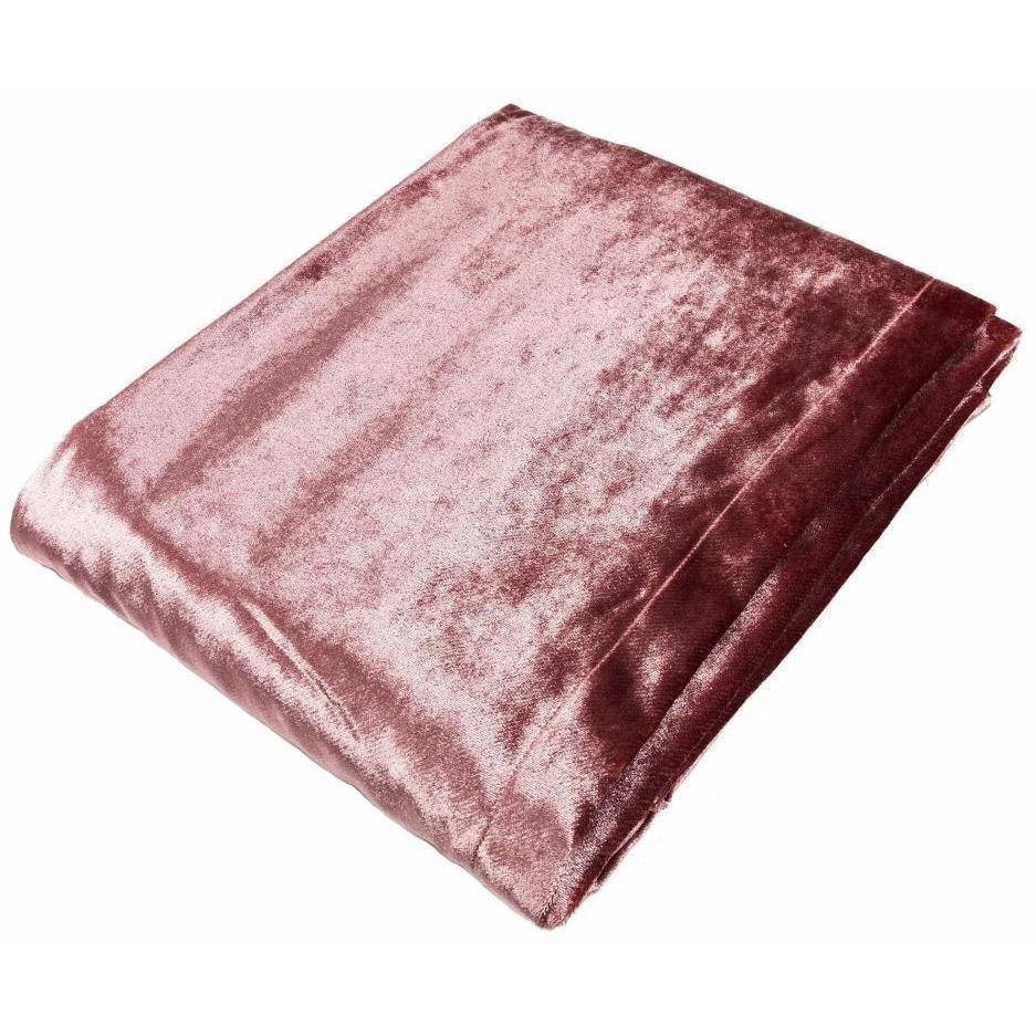 McAlister Textiles Shiny Rose Pink Crushed Velvet Throw