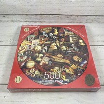 Schmid Baseball Mania Round 500 Pc Puzzle -NEW York Yankees Baseball New 20.5” - $29.99