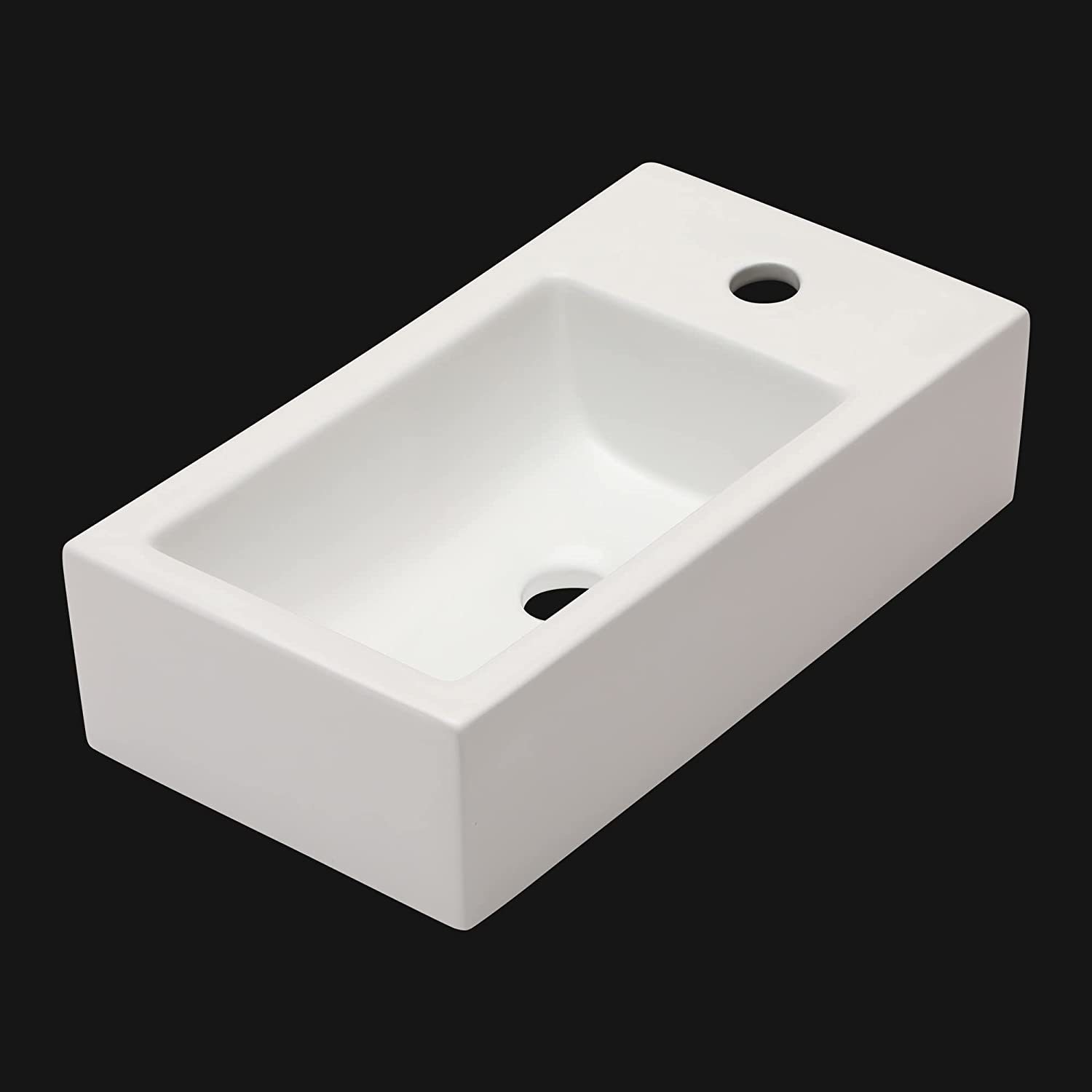 Wall Mounted Vessel Sink Donsdey 18" x 10" Floating Bathroom Sink