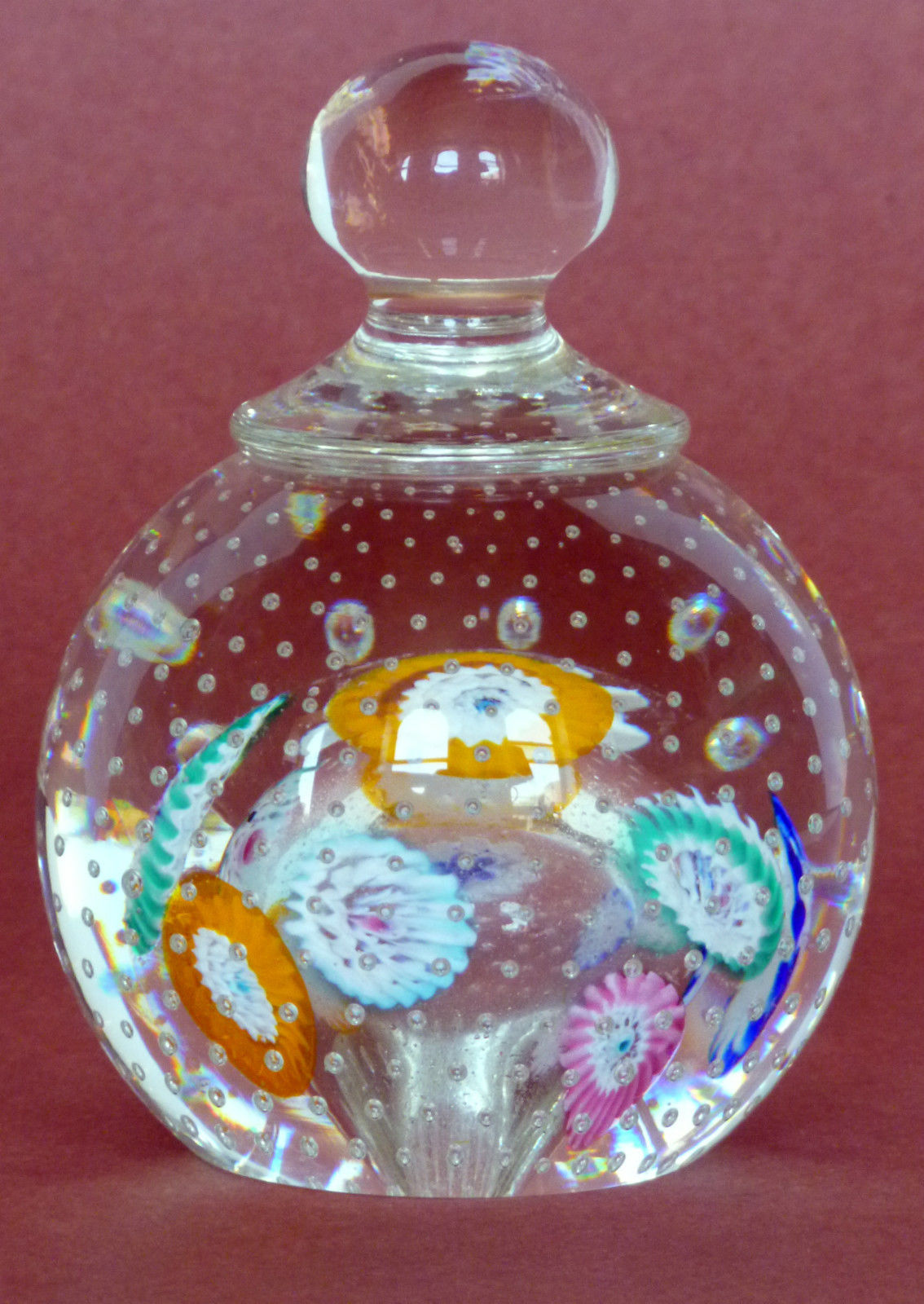 Mid Century Murano Italy Glass Paperweight Bell Shape Hand Made Paperweights