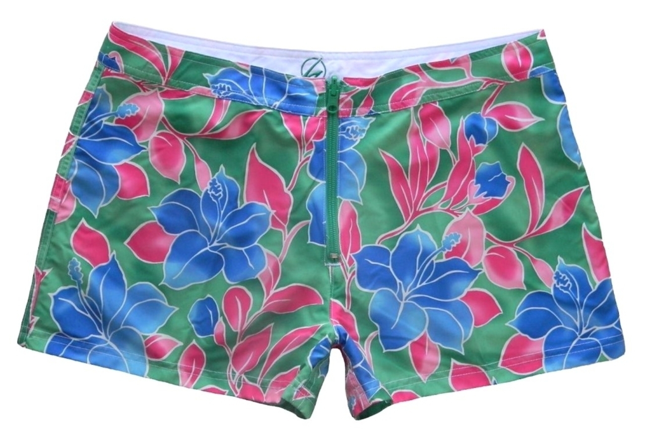 Beach Rays Size 9 Womens Hawaiian Print Reversible Board Shorts Swimwear