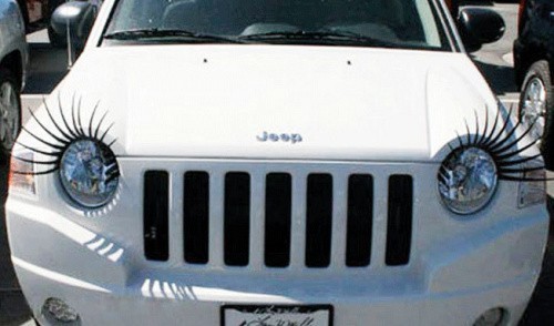 Image of Black Car Lashes Headlight Eyelashes Accessories 3M Sticker For all Jeep Cars