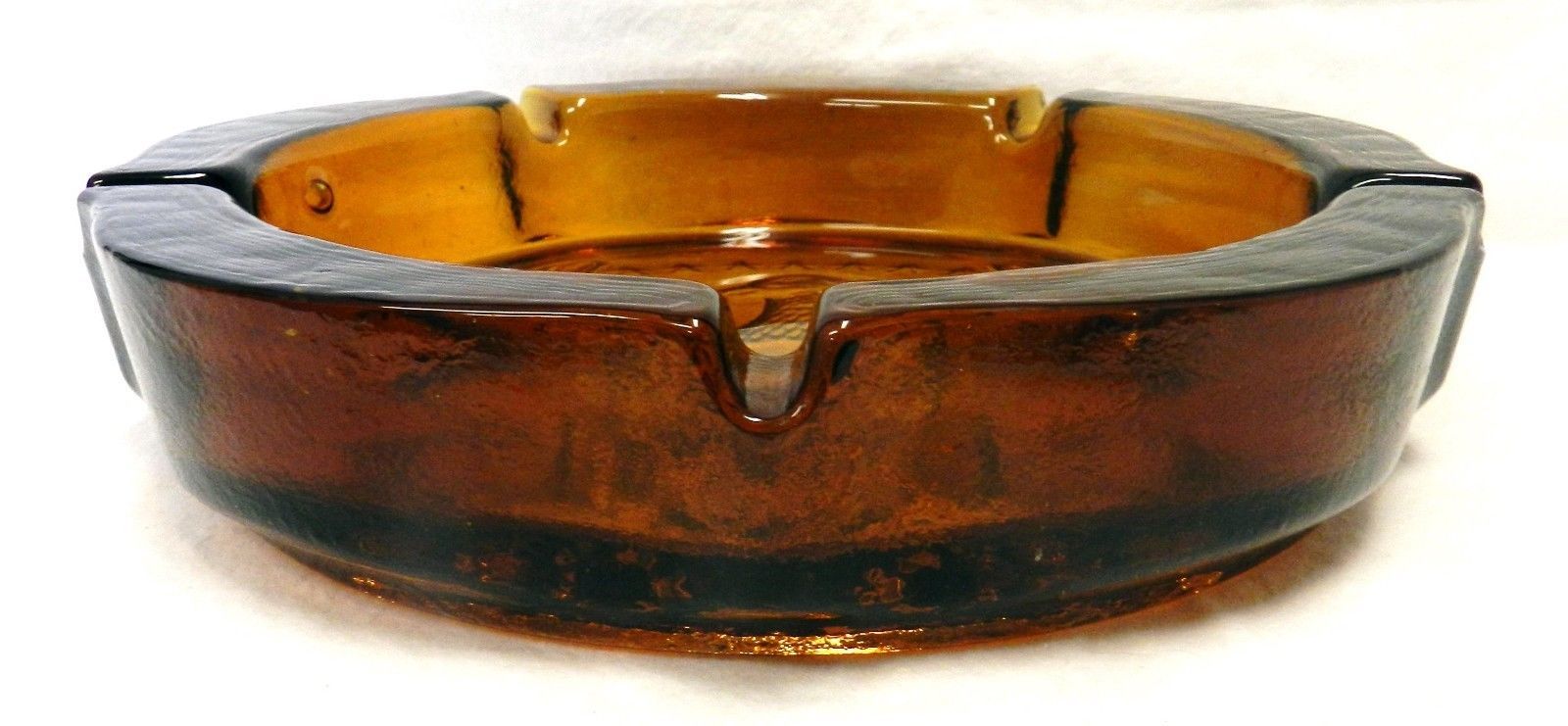 Tiara Indiana Presidential Executive Eagle Amber Large Glass Ashtray
