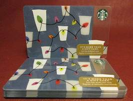 Lot of 10 Starbucks, 2017 Christmas Light Cups Gift Cards New Unused - $40.50
