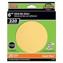 Gator 25-Pack 6-in Dia 320-Grit Commercial Sanding Disc Sandpaper - $16.41
