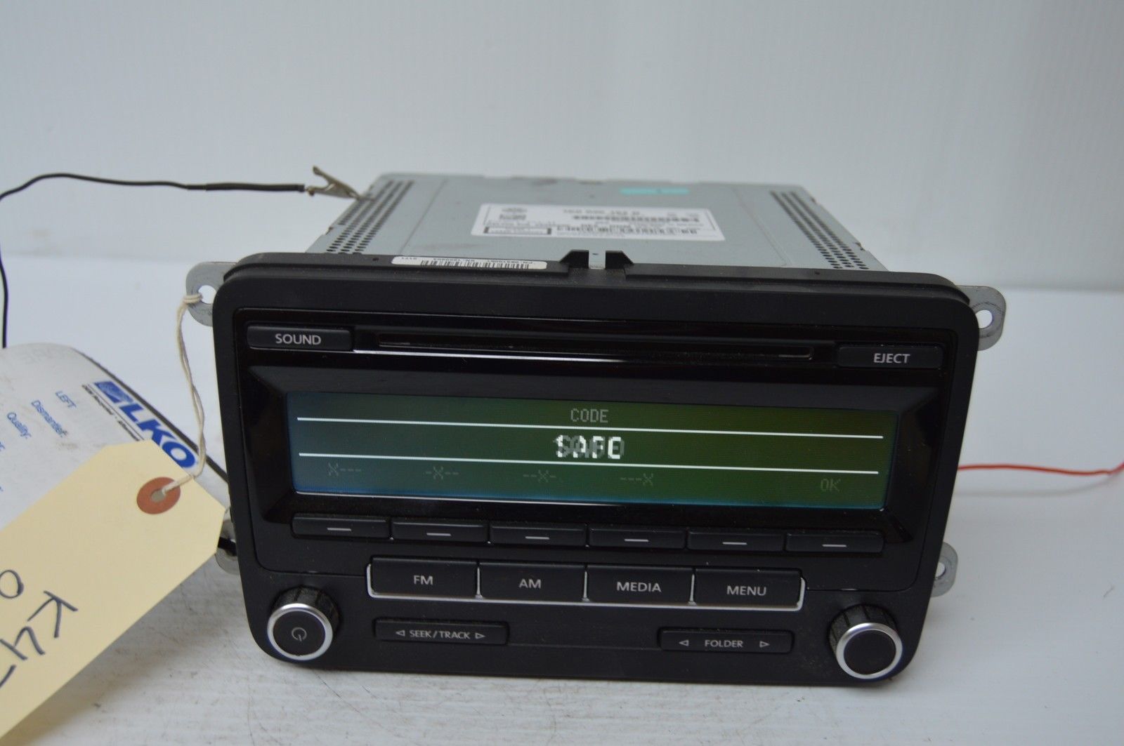 2013 VOLKSWAGEN PASSAT RADIO CD PLAYER OEM RADIO 1K0035164D TESTED K47 ...