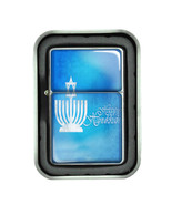 Windproof Refillable Oil Lighter with Gift Box Hanukkah Design-001 - £11.54 GBP