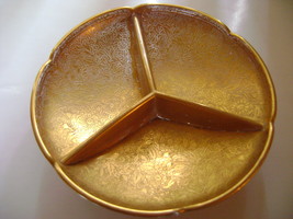 Pickard Gold Encrusted Tulip and Daisy Footed Glass Bowl - £10.01 GBP