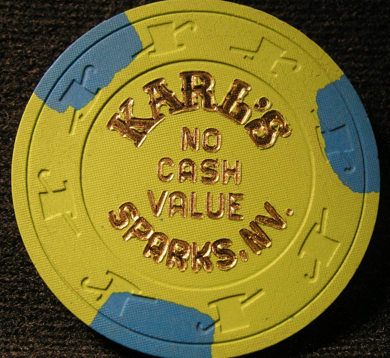 1980's NCV Casino Chips From:  Karl's Silver Club - (sku#2152)