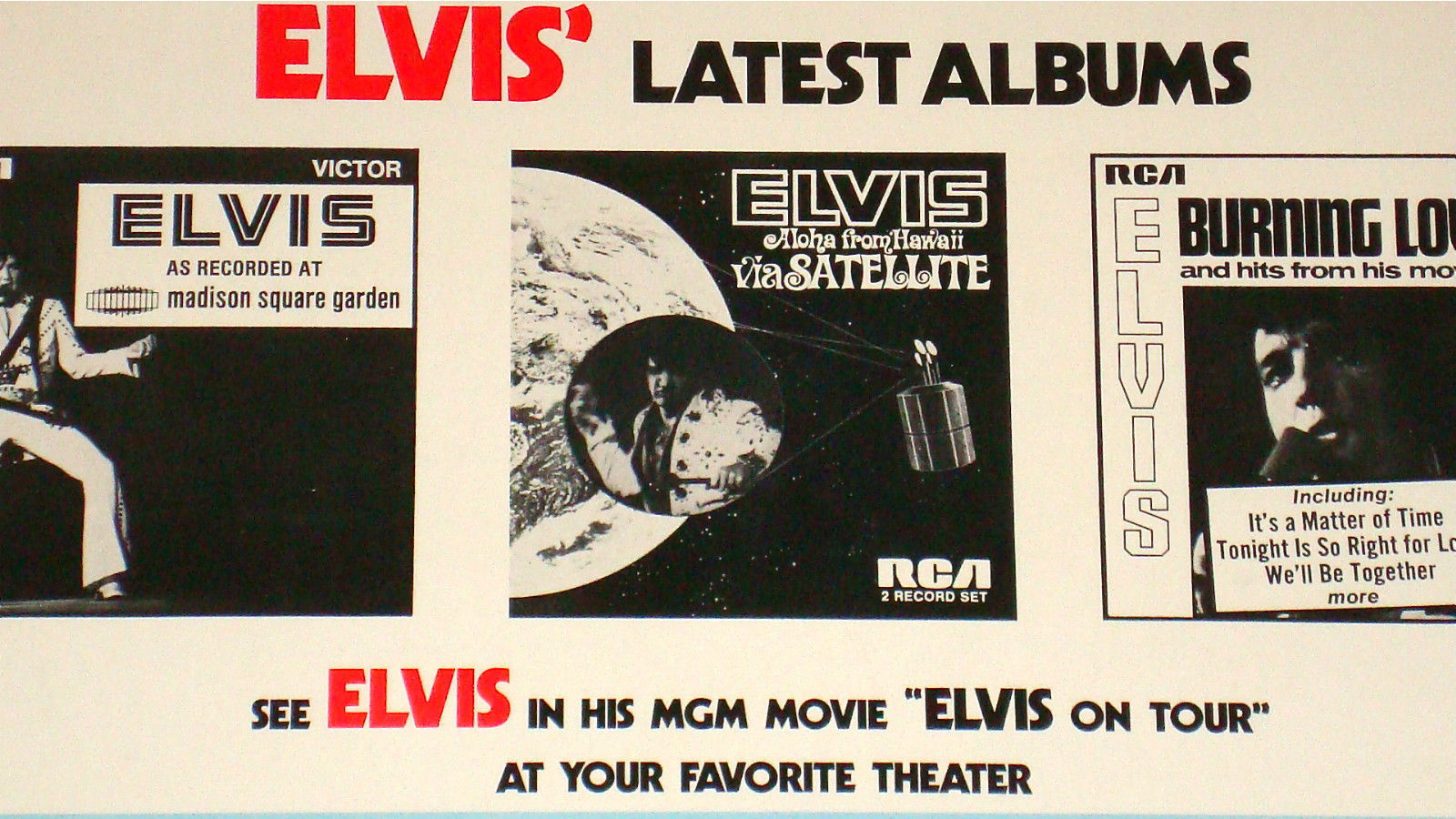 ELVIS PRESLEY SOUVENIR MENU LAS VEGAS HILTON 1973 GATEFOLD FREE USA ...