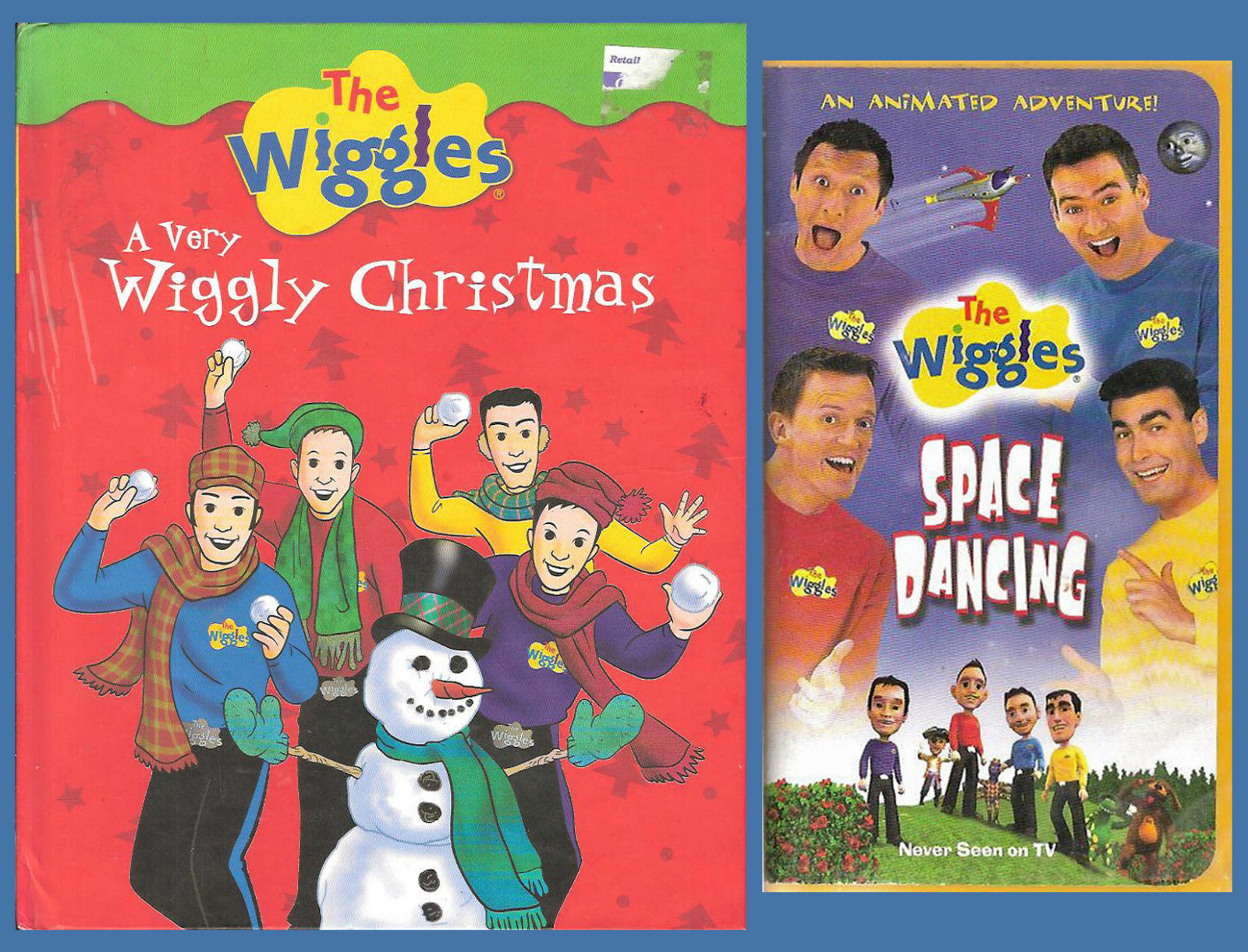 Wiggles pair: Space Dancing VHS + A Very Wiggly Christmas children's ...