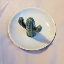 Cactus Ring Dish, Ceramic Jewelry Holder Trinket Tray with Cactus Succulent image 3
