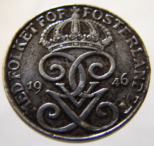 1946 SWEDEN CROWNS COIN over 65 Years Old and 50 similar items