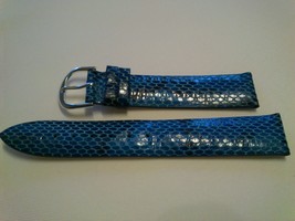 Watch strap 18 MM Blue Type Snake New watch leather strap band - $3.98
