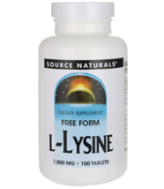 Source Naturals L-Lysine 1,000 mg 100 Tabs - $29.86