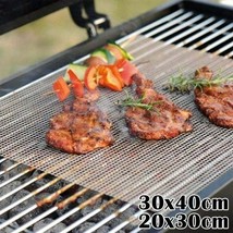 BBQ Grilling Mats Grid Shape Heat Resistance Reusable Mesh For Outdoor C... - £5.74 GBP+
