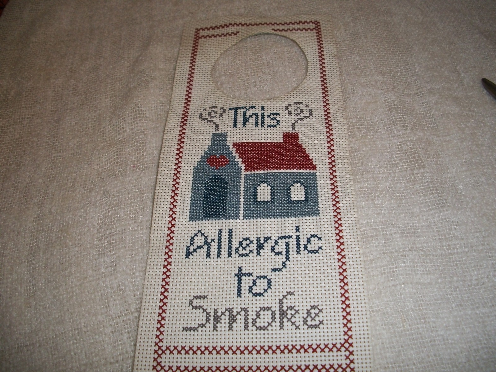 Vinyl Cross Stitch Door Hanger Other