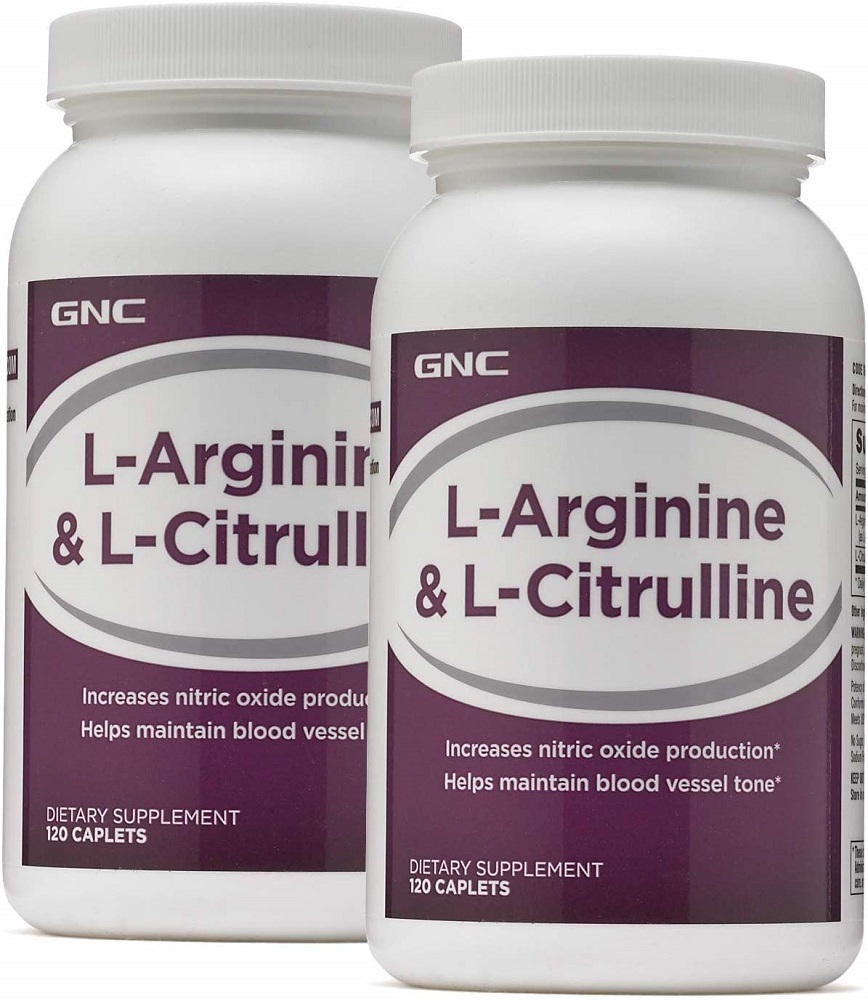 GNC LArginine and LCitrulline, 120 Caplets, Helps Maintain Blood
