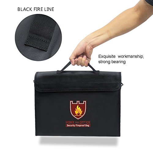 File Holder Document Safe Bag,Fireproof Safe Portfolio Briefcase with