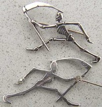 WWI French Death the Reaper Pilot Wings SPAD 94 Sterling Silver      - $70.00