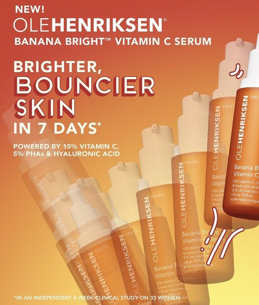 NIB Ole Henriksen Banana Bright Vitamin C Serum Great For Travel! 7mL
